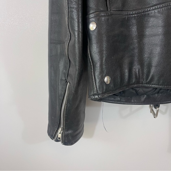 Vintage Leather Equus Motorcycle Jacket Black Size 40 - Picture 4 of 13